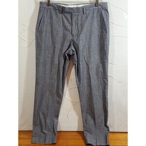 J Crew Bowery Blue Heather Fit Flat Front Chinos Men's Size 34W/30L